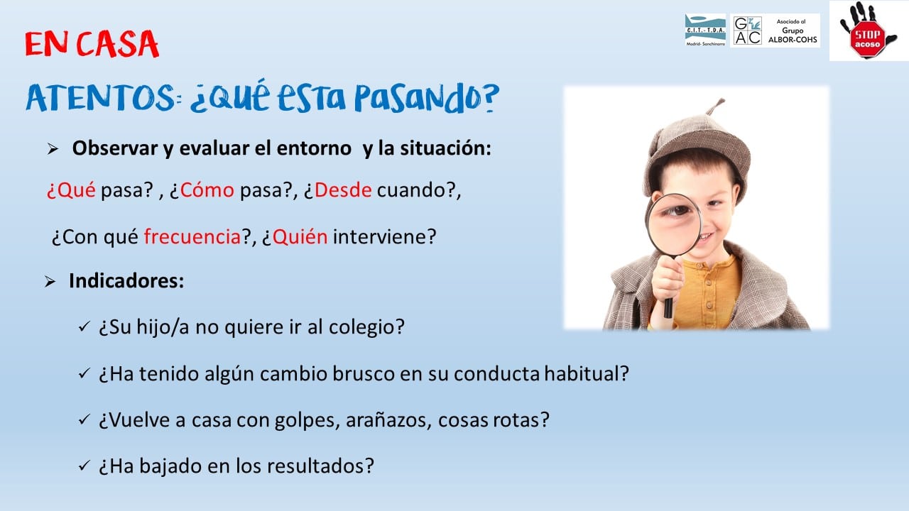 Psicologia Infantil y Adolescente. Prevención del Acoso Escolar